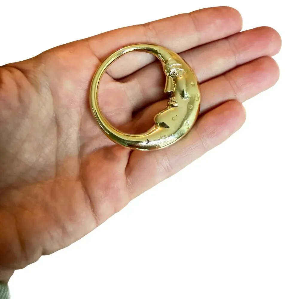 Vintage Jewelry Man on the Moon Brooch Moon Jewelry